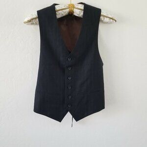 Caravelli Italy Men's Vest Button Down Front Adjustable Black/Brown
